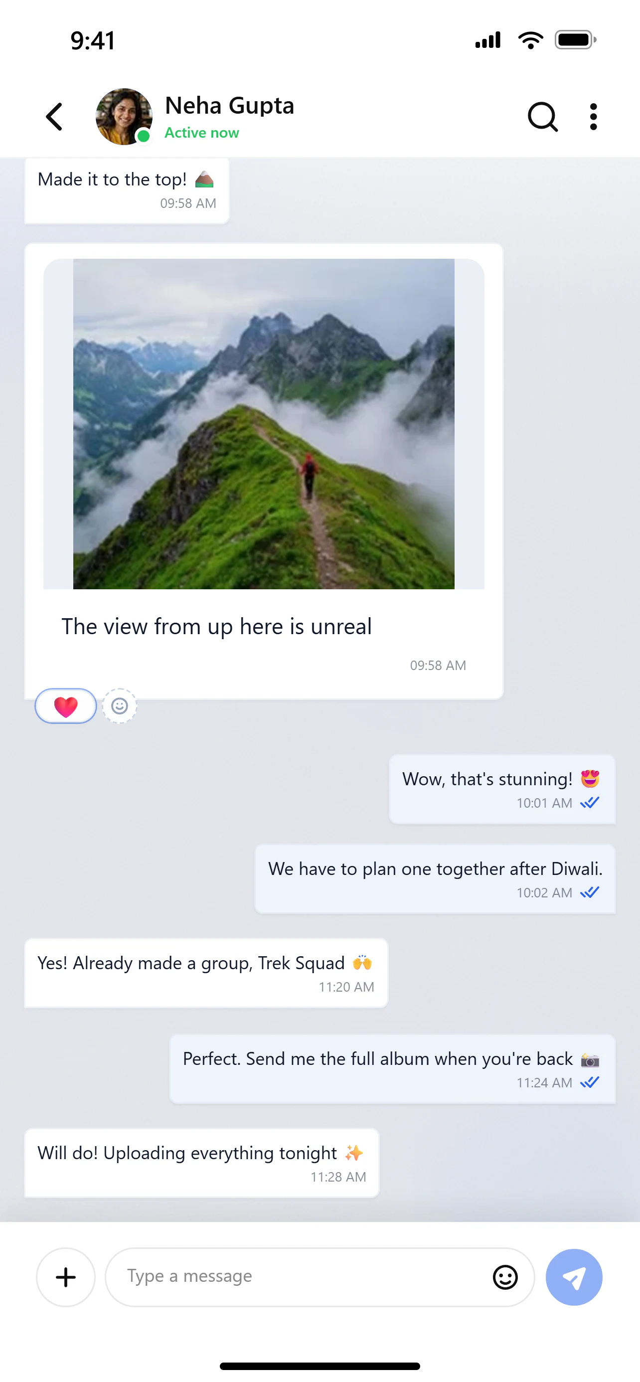 A ChatVia conversation open on a phone